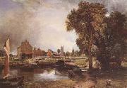 John Constable Dedham Lock and Mill (mk09) oil painting picture wholesale